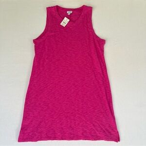 J.Crew Pink Sleeveless Summer Beach Vacation Resort Cotton Dress Size Medium NWT